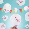 Lot de 10 Ballons confettis
