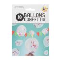 Lot de 10 Ballons confettis