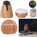 Diffuseur d'Huile Essentielle USB 120ML, Design Bois Naturel pour Votre Salon