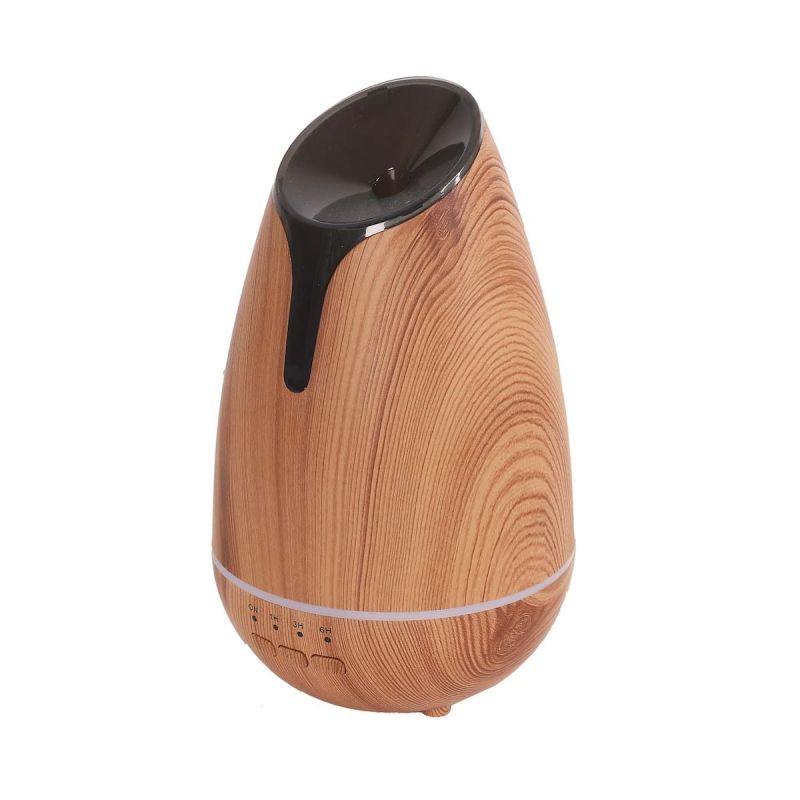 Diffuseur d'Huile Essentielle USB 120ML, Design Bois Naturel pour Votre Salon