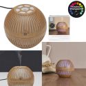 Diffuseur d'Huile Essentielle Bois Rond, Design Compact et Pratique