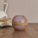 Diffuseur d'Huile Essentielle Bois Rond, Design Compact et Pratique