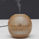 Diffuseur d'Huile Essentielle Bois Rond, Design Compact et Pratique