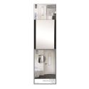 Miroir de Porte Rectangulaire 30x120cm en Verre et Aluminium Noir - Élégant et Pratique pour Sublimer Votre Intérieur