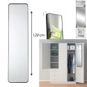 Miroir de Porte Rectangulaire 30x120cm en Verre et Aluminium Noir - Élégant et Pratique pour Sublimer Votre Intérieur