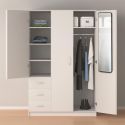 Miroir de Porte Rectangulaire 30x120cm en Verre et Aluminium Noir - Élégant et Pratique pour Sublimer Votre Intérieur