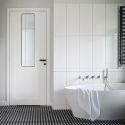 Miroir de Porte Rectangulaire 30x120cm en Verre et Aluminium Noir - Élégant et Pratique pour Sublimer Votre Intérieur