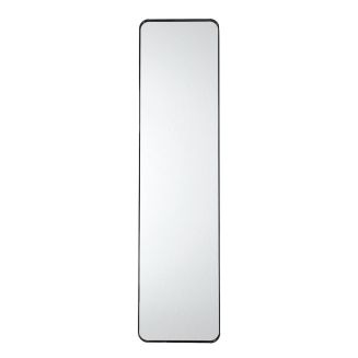 Miroir de Porte Rectangulaire 30x120cm en Verre et Aluminium Noir - Élégant et Pratique pour Sublimer Votre Intérieur
