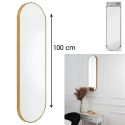 Miroir Doré Ovale 30x100 cm