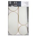 Lot de 4 Miroirs Muraux Décoratifs Rond et Ovale Versa Doré