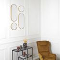 Lot de 4 Miroirs Muraux Décoratifs Rond et Ovale Versa Doré