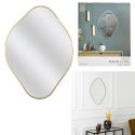 Miroir Déco Losange 60 cm avec Contour Doré