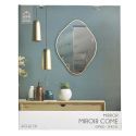 Miroir Déco Losange 60 cm avec Contour Doré
