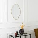 Miroir Déco Losange 60 cm avec Contour Doré