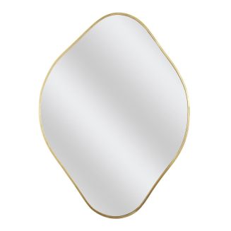 Miroir Déco Losange 60 cm avec Contour Doré