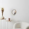 Miroir Déco Losange 34 cm avec Contour en Bois