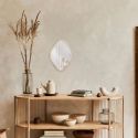 Miroir Déco Losange 34 cm avec Contour en Bois