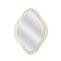 Miroir Déco Losange 34 cm avec Contour en Bois