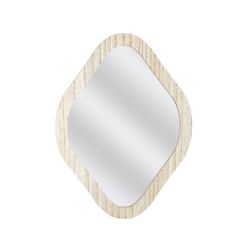 Miroir Déco Losange 34 cm avec Contour en Bois Miroir Déco Losange 34 cm avec Contour en Bois