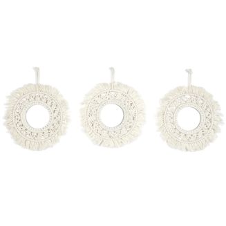 Lot de 3 Miroirs Muraux Boho 28 cm