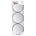 Enssemble de 3 Miroir Ø26 cm Imitation Bois Enssemble de 3 Miroir Ø26 cm Imitation Bois