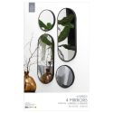 Ensemble de 4 Miroirs Déco Ronds et Ovale Noir