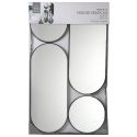 Ensemble de 4 Miroirs Déco Ronds et Ovale Noir