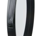 Miroir Rond avec Anse PU Noir Ø50 cm