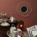 Miroir Rotin Rosace Ø56 cm