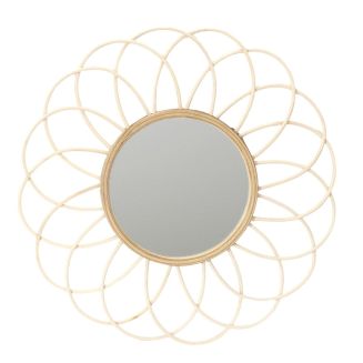 Miroir Rotin Rosace Ø56 cm