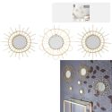 Lot de 3 Miroirs Ronds en Rotin Ø28 cm