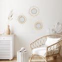 Lot de 3 Miroirs Ronds en Rotin Ø28 cm