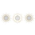 Lot de 3 Miroirs Ronds en Rotin Ø28 cm