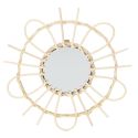 Lot de 3 Miroirs Ronds en Rotin Ø28 cm