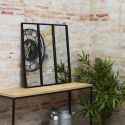 Miroir Forme Verrière Atelier Carré Métal Noir 61,5cm