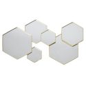 Miroir Hexagonal Doré Décoratif