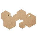Miroir Hexagonal Doré Décoratif
