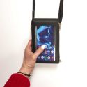 Pochette bandoulière avec 3 emplacements et 1 pochette tactile pour smartphone