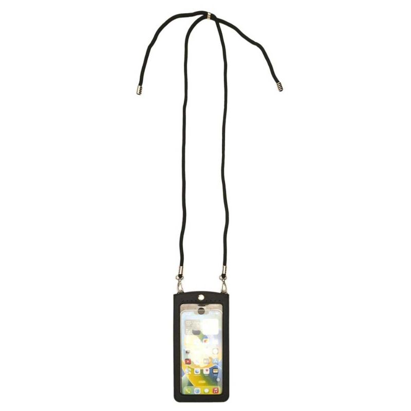 Pochette bandoulière face transparente tactile pour smartphone Pochette bandoulière face transparente tactile pour smartphone