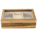 Boîte à Bijoux en Verre et Bois Massif - Rangement Élegant pour Bijoux - Design Naturel - Parfaite pour Coiffeuse