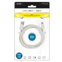 Câble charge ultra rapide 3A double type C 2 mètres