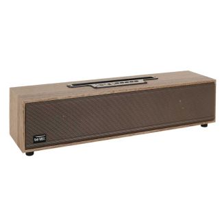 Enceinte effet bois 2x5 Watt avec encoche support smartphone