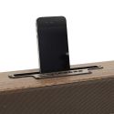 Enceinte effet bois 2x5 Watt avec encoche support smartphone
