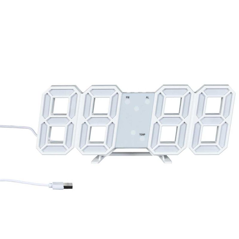 Réveil numérique chiffres LED 3D Réveil numérique chiffres LED 3D