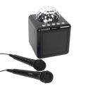 Enceinte karaoke boule disco LED avec 2 micros
