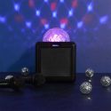 Enceinte karaoke boule disco LED avec 2 micros