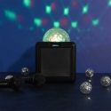 Enceinte karaoke boule disco LED avec 2 micros