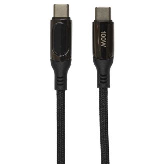 Câble de charge USBC to USBC avec écran LCD affichage Wattmètre 100 Watt 1 mètre