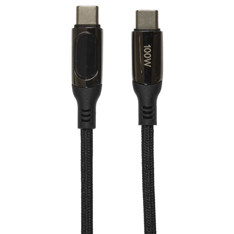 Câble de charge USBC to USBC avec écran LCD affichage Wattmètre 100 Watt 1 mètre Câble de charge USBC to USBC avec écran LCD affichage Wattmètre 100 Watt 1 mètre