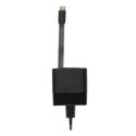 Adaptateur secteur port USB et type C 65 Watt + câble USB-C intégré.